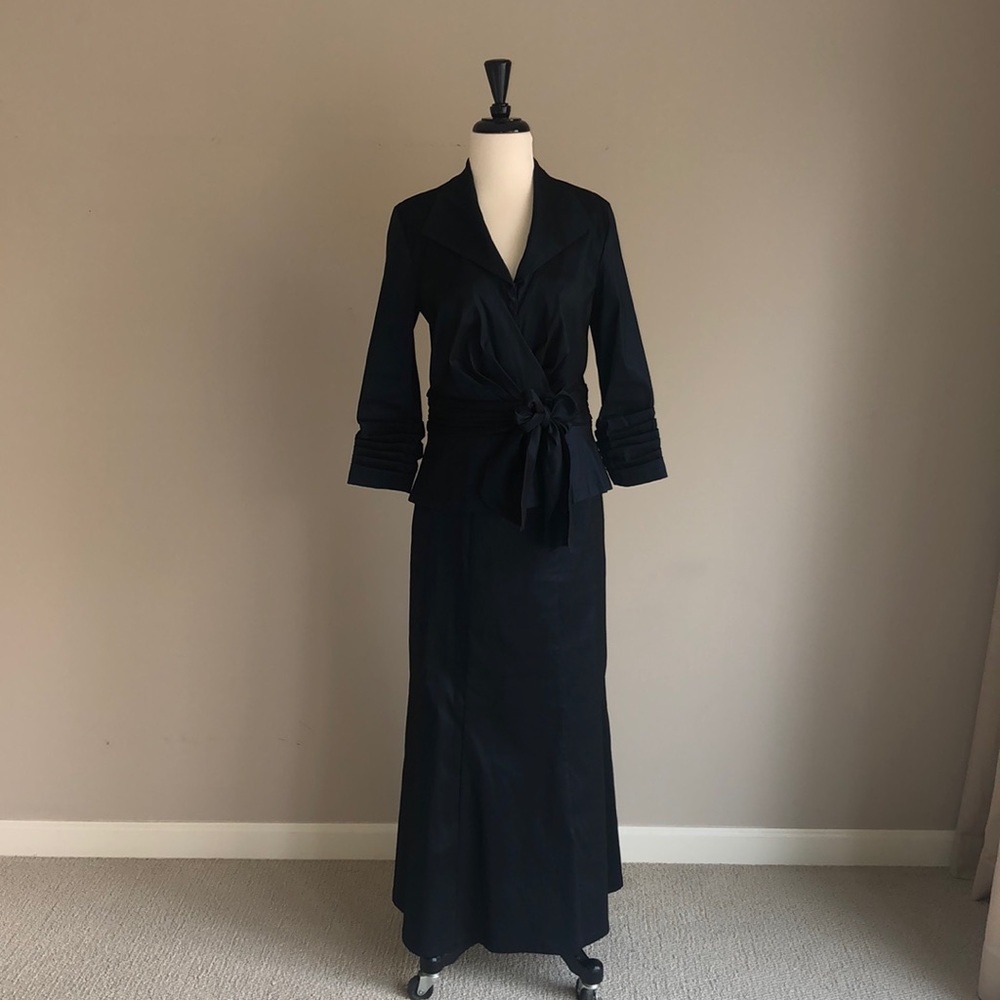 Tadashi Taffeta Top & Long Skirt